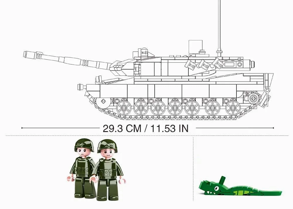 Sluban Toys Sluban | Model Bricks Leopard 2A5 Main Battle Tank 766 Pcs