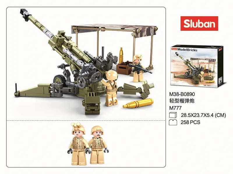 Sluban Toys Sluban | Model Bricks M777 Howitzer 258 Pcs