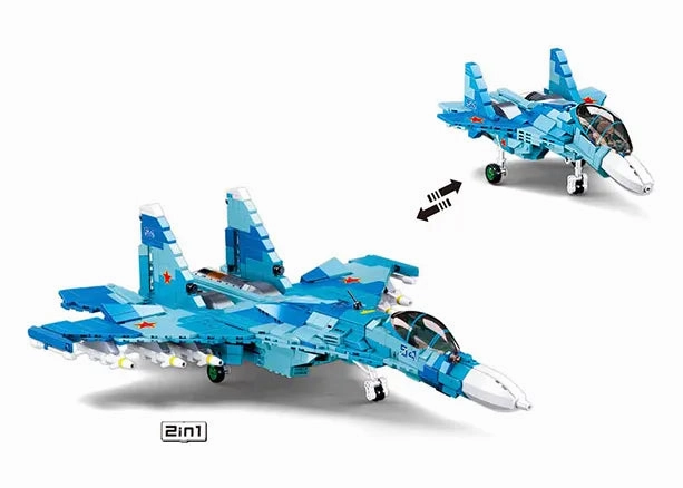 Sluban Toys Sluban | Model Bricks Su-27 Fighter 2 In 1 1040 Pcs