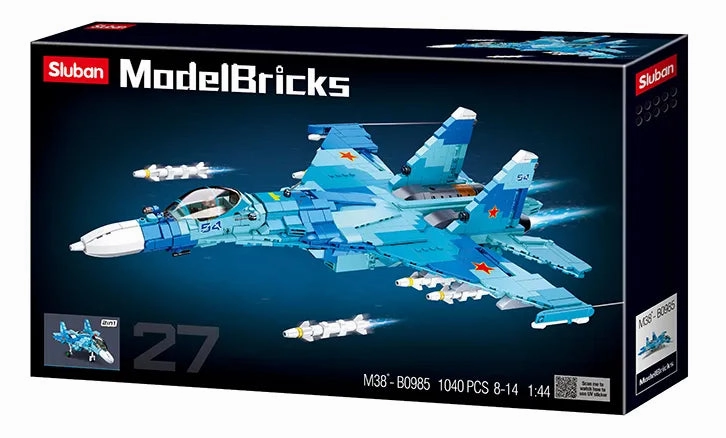 Sluban Toys Sluban | Model Bricks Su-27 Fighter 2 In 1 1040 Pcs