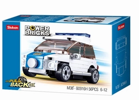 Sluban Toys Sluban | Power Bricks | Pull Back Car 56 Pcs