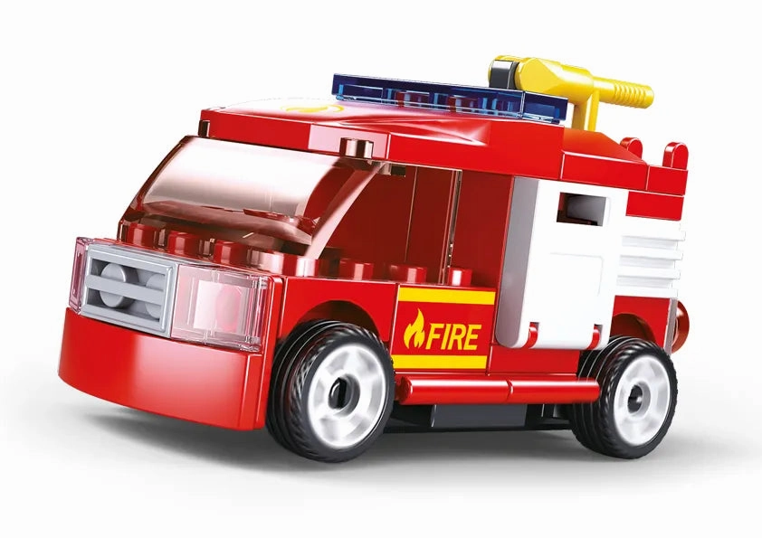 Sluban Toys Sluban | Power Bricks | Pull Back Car Fire 55 Pcs