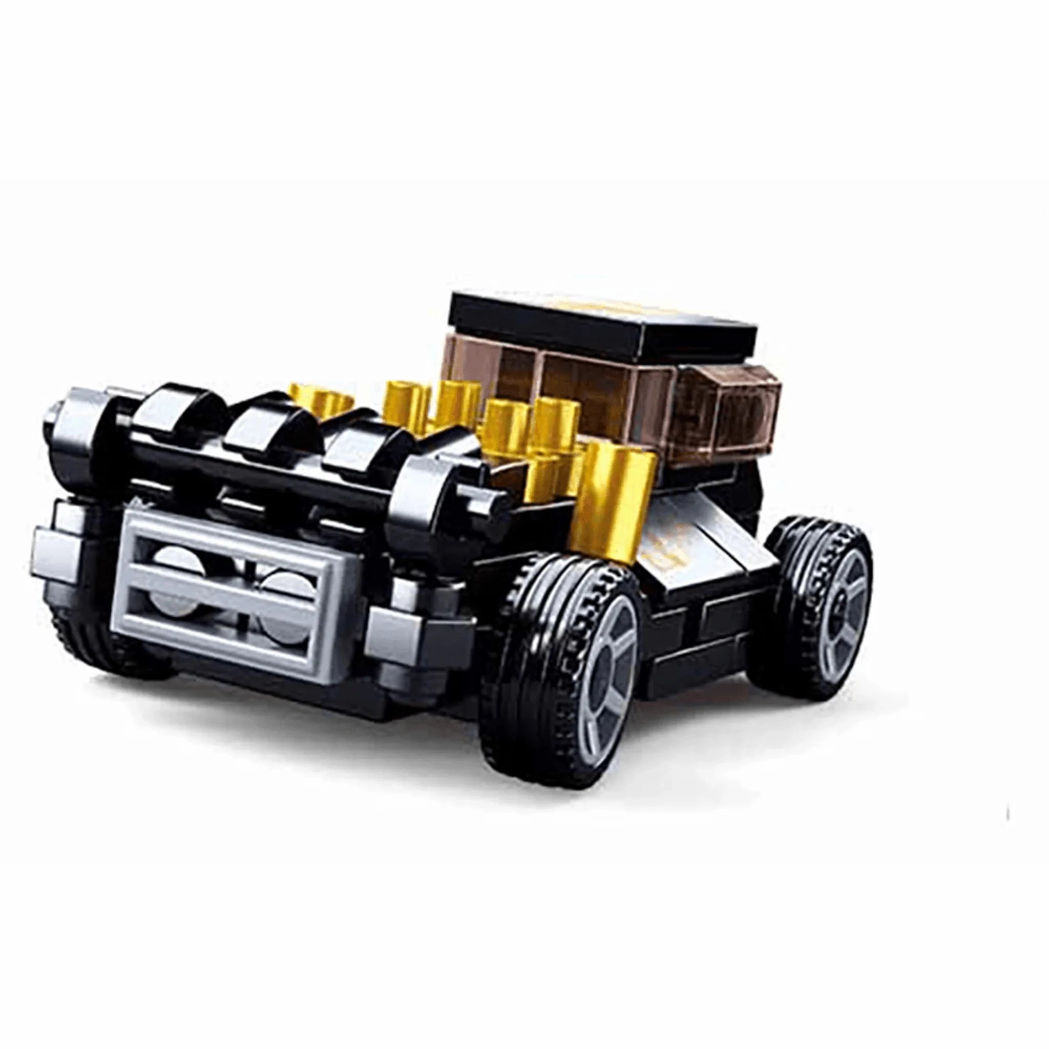 Sluban Toys Sluban | Power Bricks Pull Back Car - Black Mod Rod