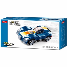 Sluban Toys Sluban | Power Bricks Pull Back Car - Blue Monster