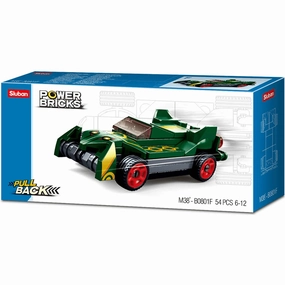 Sluban Toys Sluban | Power Bricks Pull Back Car - Drifting Green