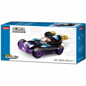 Sluban Toys Sluban | Power Bricks Pull Back Car - Purple Raptor
