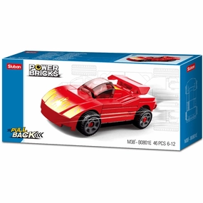 Sluban Toys Sluban | Power Bricks Pull Back Car - Red Furious