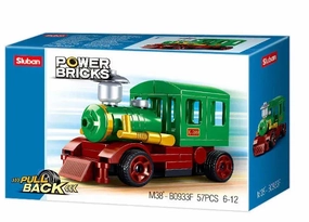 Sluban Toys Sluban | Power Bricks Pull Back Train 57 Pcs