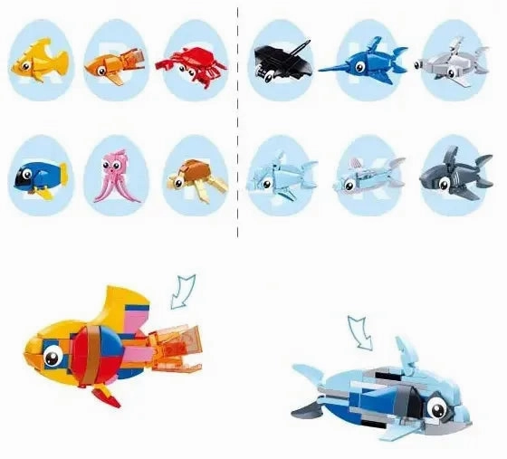 Sluban Toys Sluban | Qbricks Egg | Sea Creatures