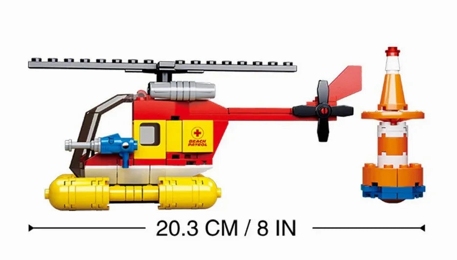 Sluban Toys Sluban | Surf Beach Patrol Helicopter 149 Pcs