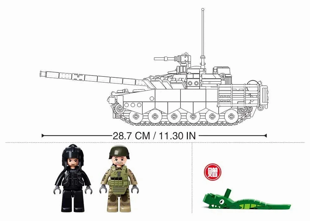 Sluban Toys Sluban | T-80BVMS 1:35 Scale 519 Pcs
