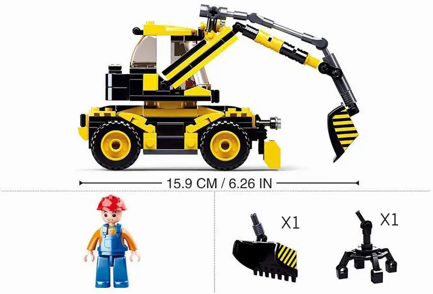 Sluban Toys Sluban | Town Excavator/Lifter 195 Pcs
