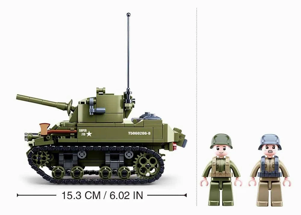 Sluban Toys Sluban | WW2 M5 Light Tank 344 Pcs