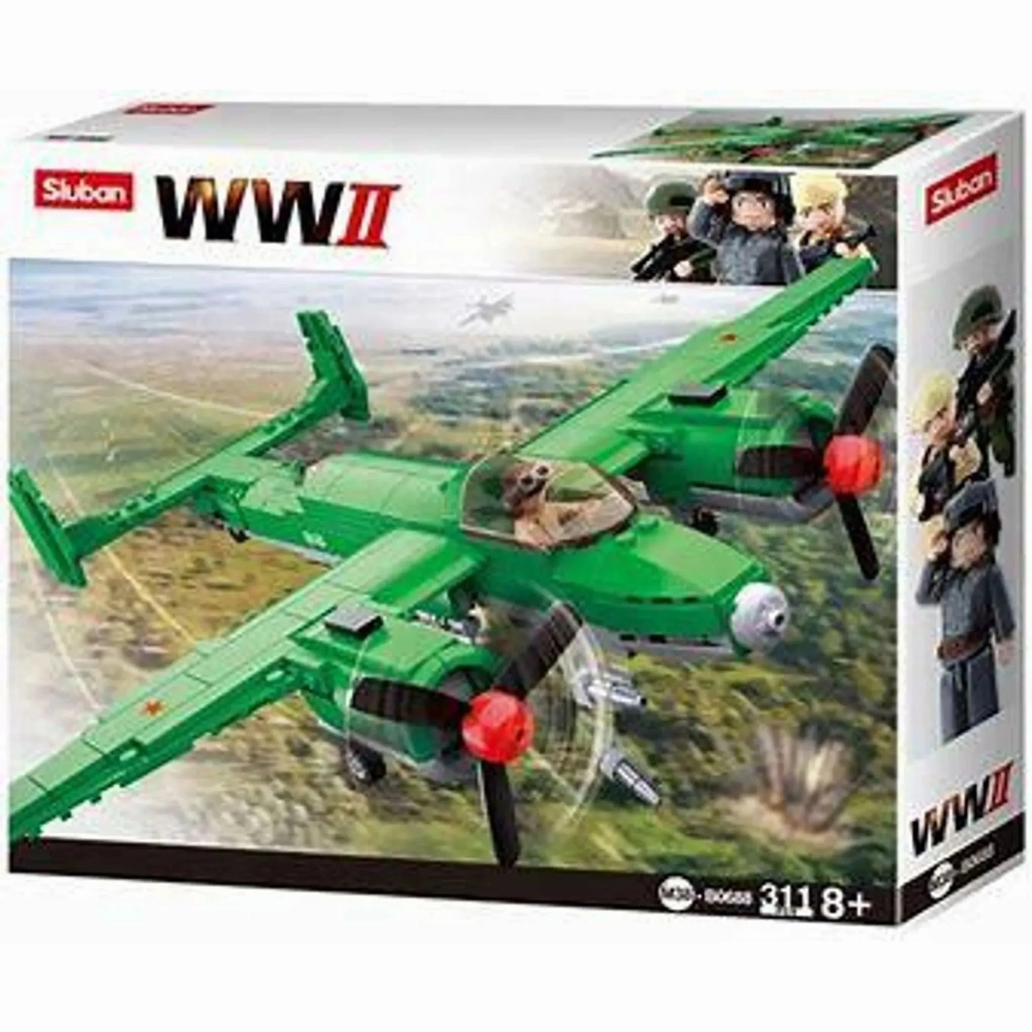 Sluban Toys Sluban | WW2 Plane - Tupolev TU-2 Bomber - 311pcs