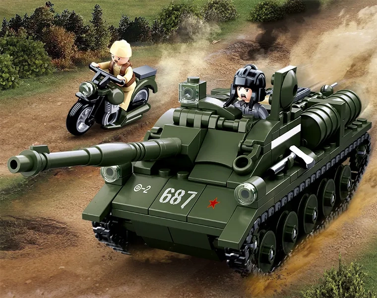 Sluban Toys Sluban | WW2 Su-85 Tank Destroyer 338 Pcs