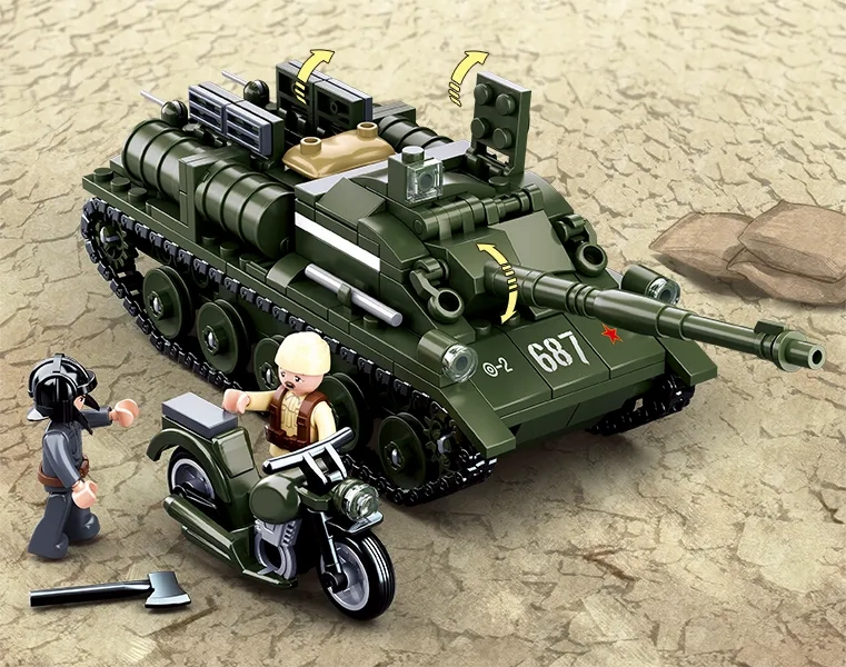 Sluban Toys Sluban | WW2 Su-85 Tank Destroyer 338 Pcs