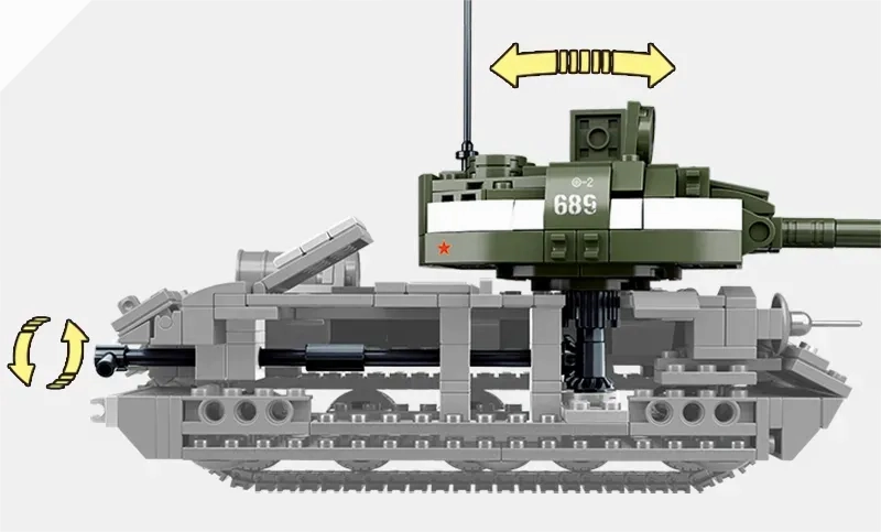 Sluban Toys Sluban | WW2 Tank T-34\85 687 Pcs