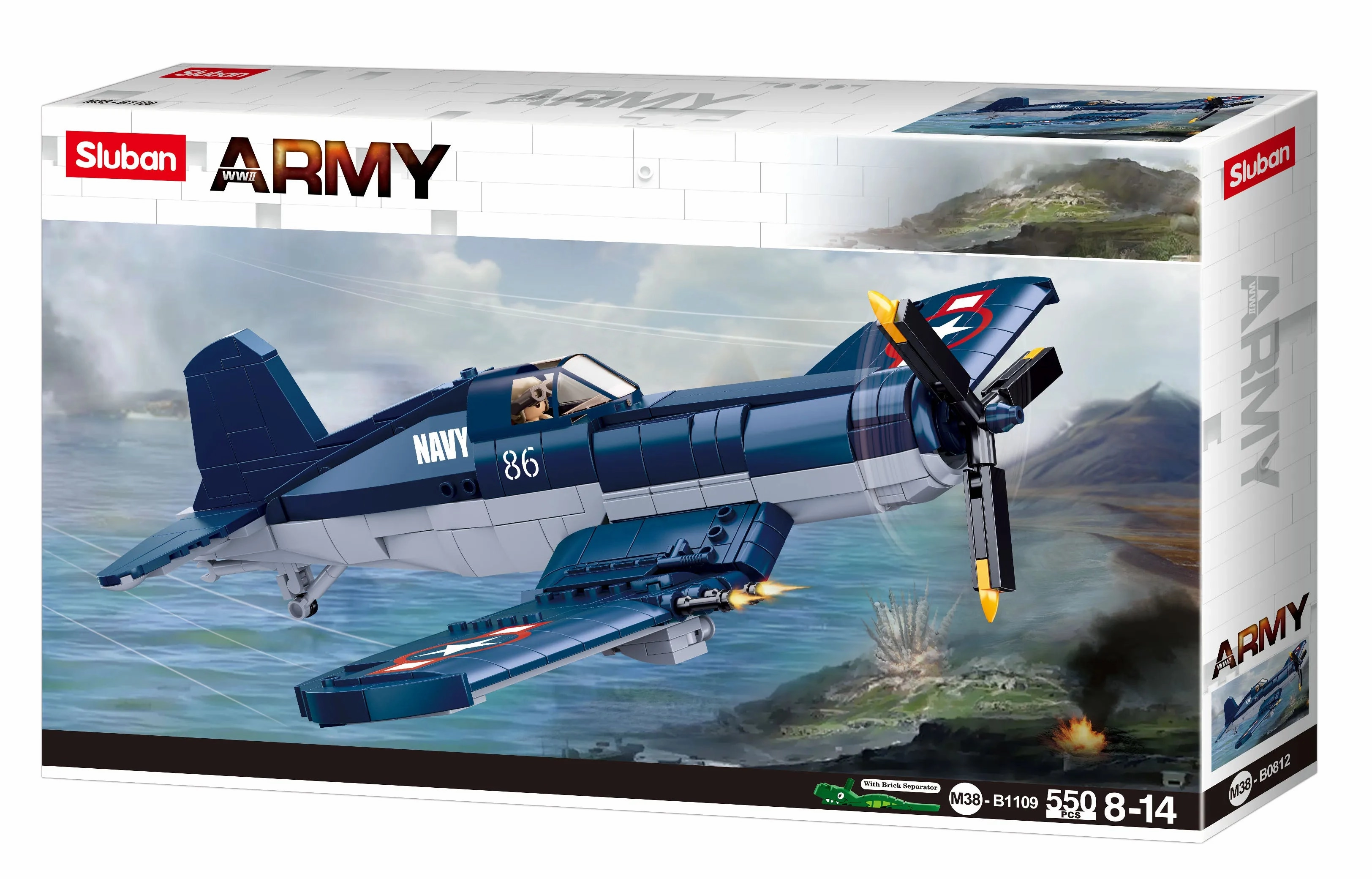 Sluban Toys Sluban | WWII F4U Fighter 550 Pieces