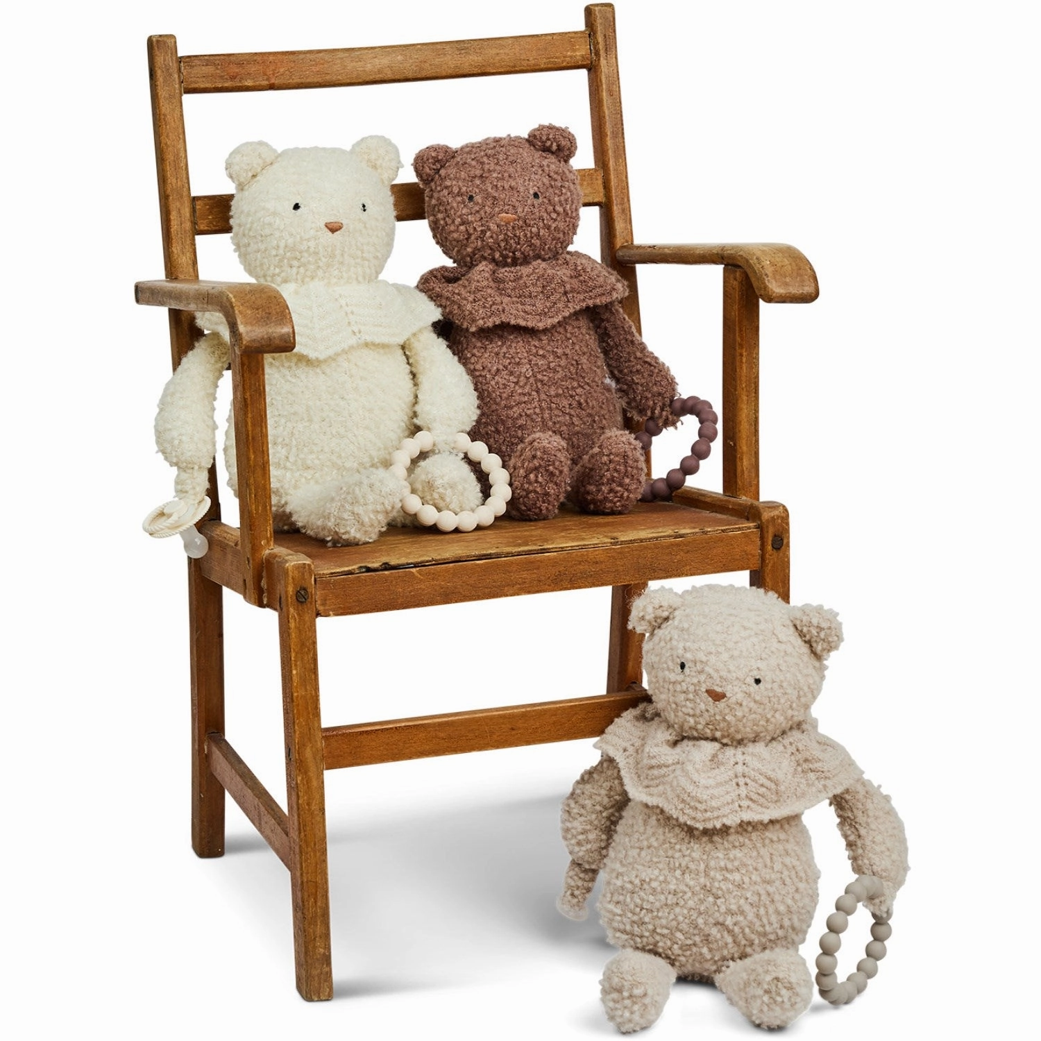 Smallstuff Rose Brown Activity Bear Boucl Merino Wool