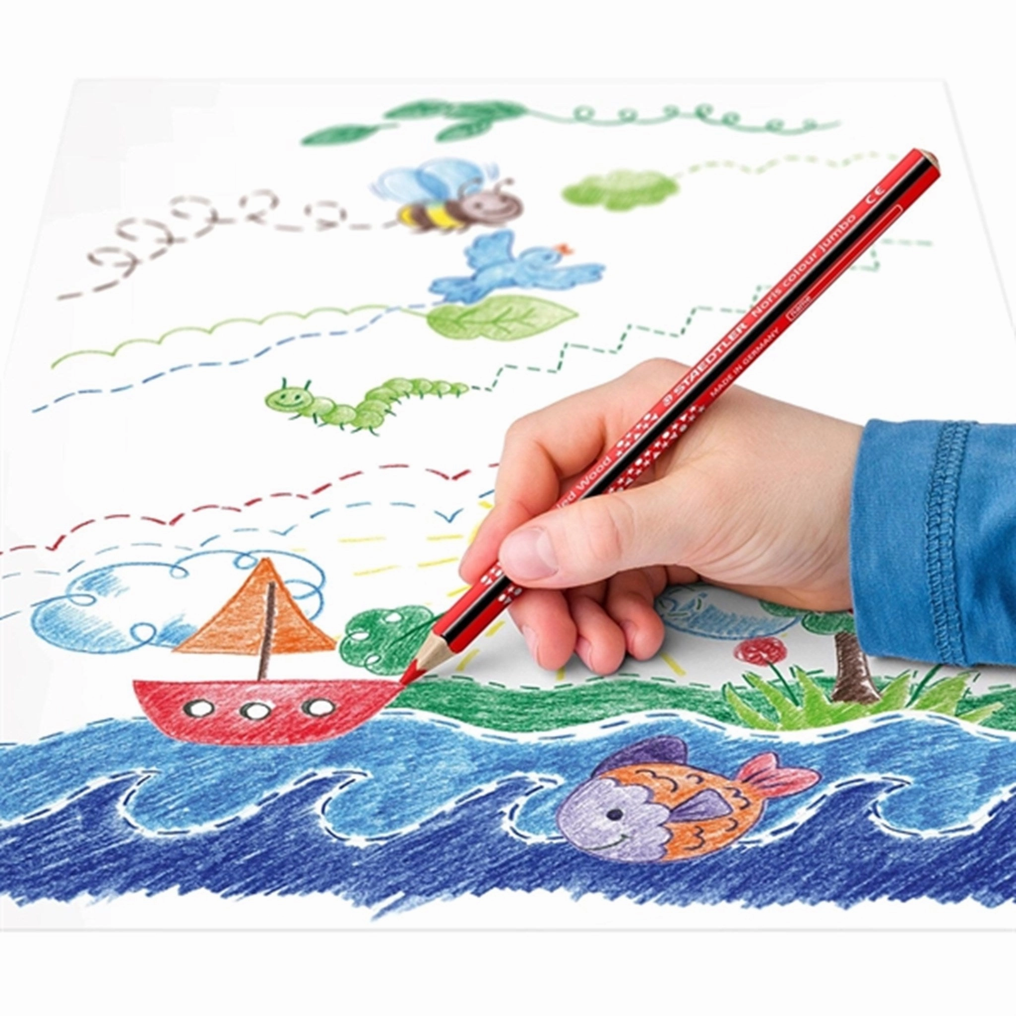 Staedtler Colored Pencil Noris Upcycled Wood Jumbo