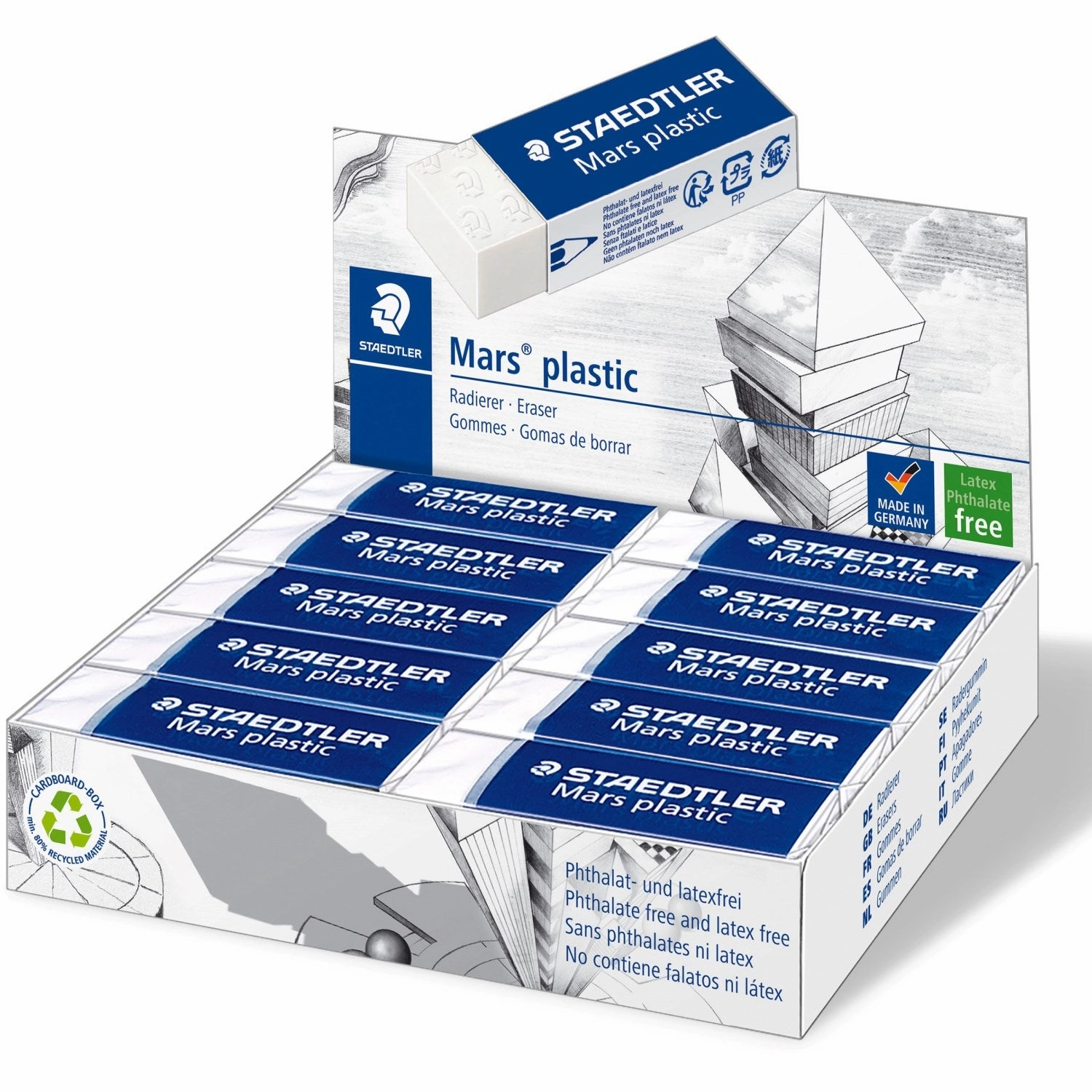 Staedtler Eraser Mars Plastic 65 X 23 X 13 mm