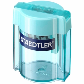 Staedtler Pencil Sharpener with Collector 2-Hole Transparent Blue