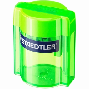 Staedtler Pencil Sharpener with Collector 2-Hole Transparent Green