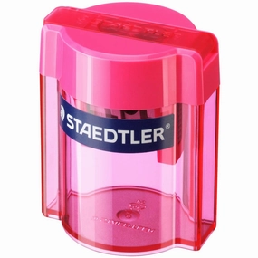 Staedtler Pencil Sharpener with Collector 2-Hole Transparent Pink