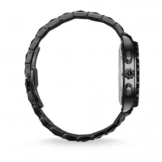 Stainless Steel Dial Black Statement Mens Watch WA0359-202-203