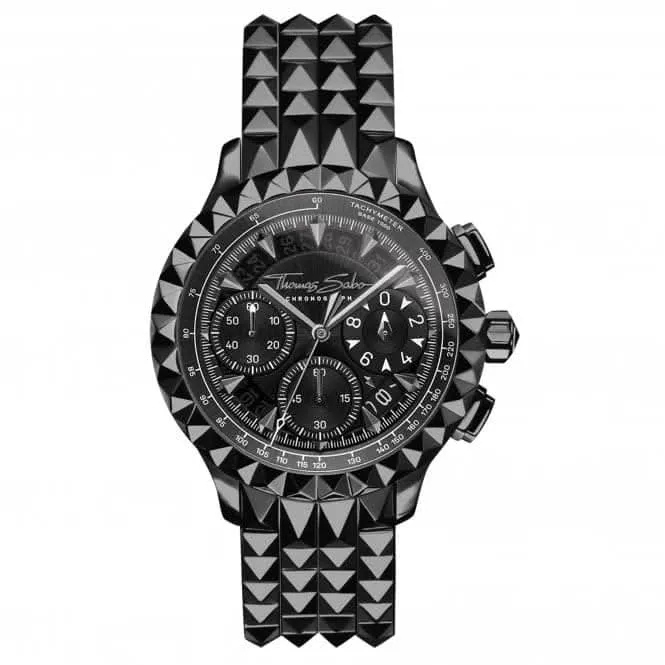 Stainless Steel Dial Black Statement Mens Watch WA0359-202-203