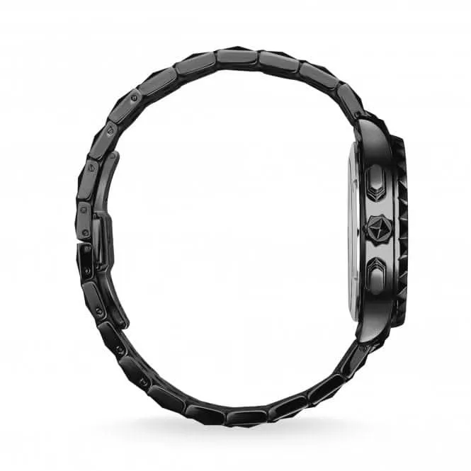Stainless Steel Dial Black Statement Mens Watch WA0359-202-203