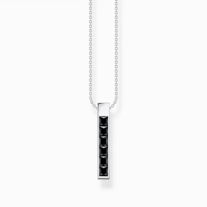 Sterling Silver Black Stones Necklace KE2113-643-11 Thomas Sabo Necklaces