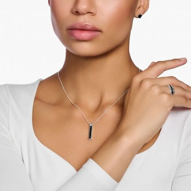 Sterling Silver Black Stones Necklace KE2113-643-11 Thomas Sabo Necklaces