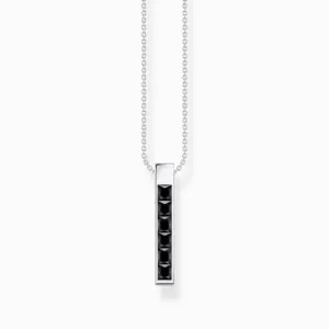Sterling Silver Black Stones Necklace KE2113-643-11 Thomas Sabo Necklaces