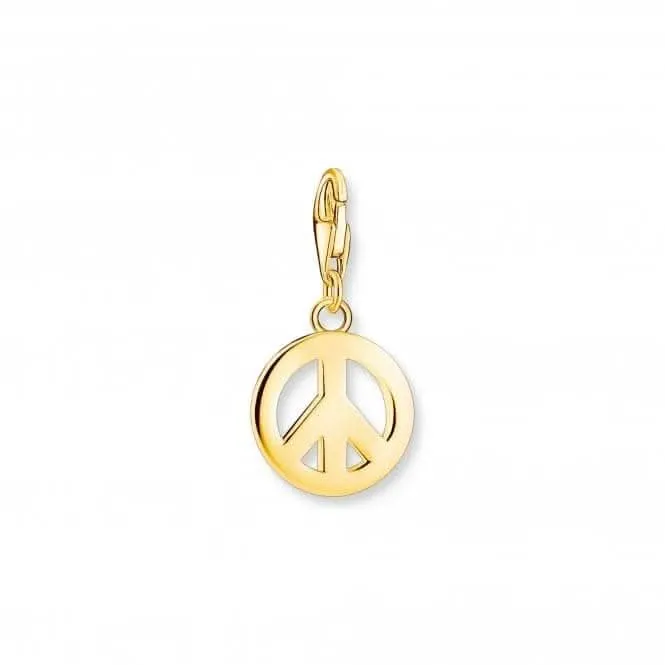 Sterling Silver Gold Plated Colourful Stones Peace Charm 1898-488-7 Thomas Sabo Collectable Charms