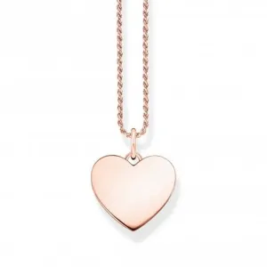 Sterling Silver Rose Gold Plated Heart Necklace KE2132-415-40-L50 Thomas Sabo Necklaces