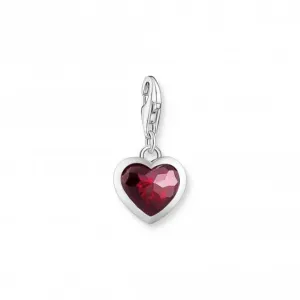 Sterling Silver Stone Red Heart Charm 2094-699-10 Thomas Sabo Collectable Charms