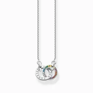 Sterling Silver Together Forever Colourful Stones Necklace KE1488-318-7 Thomas Sabo Necklaces