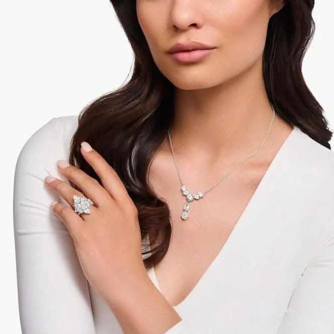 Sterling Silver White Zirconia Stones Y-Shape Necklace KE2195-051-14-L45V Thomas Sabo Necklaces