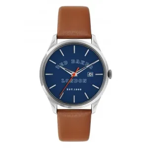 Ted Baker Gents Leytonn Stainless Steel Tan Watch BKPLTF207