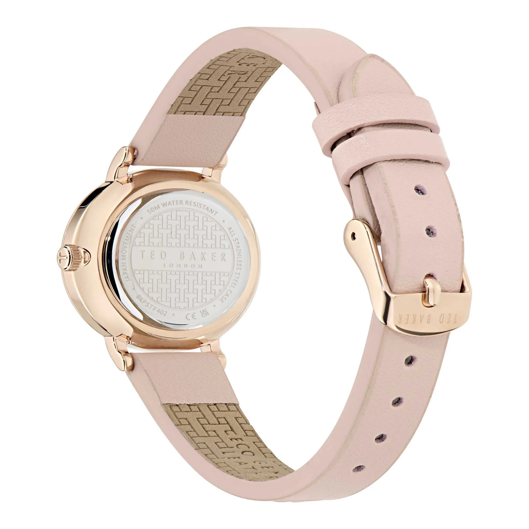 Ted Baker Ladies Classic Chic Pink Leather Watch BKPSTF402