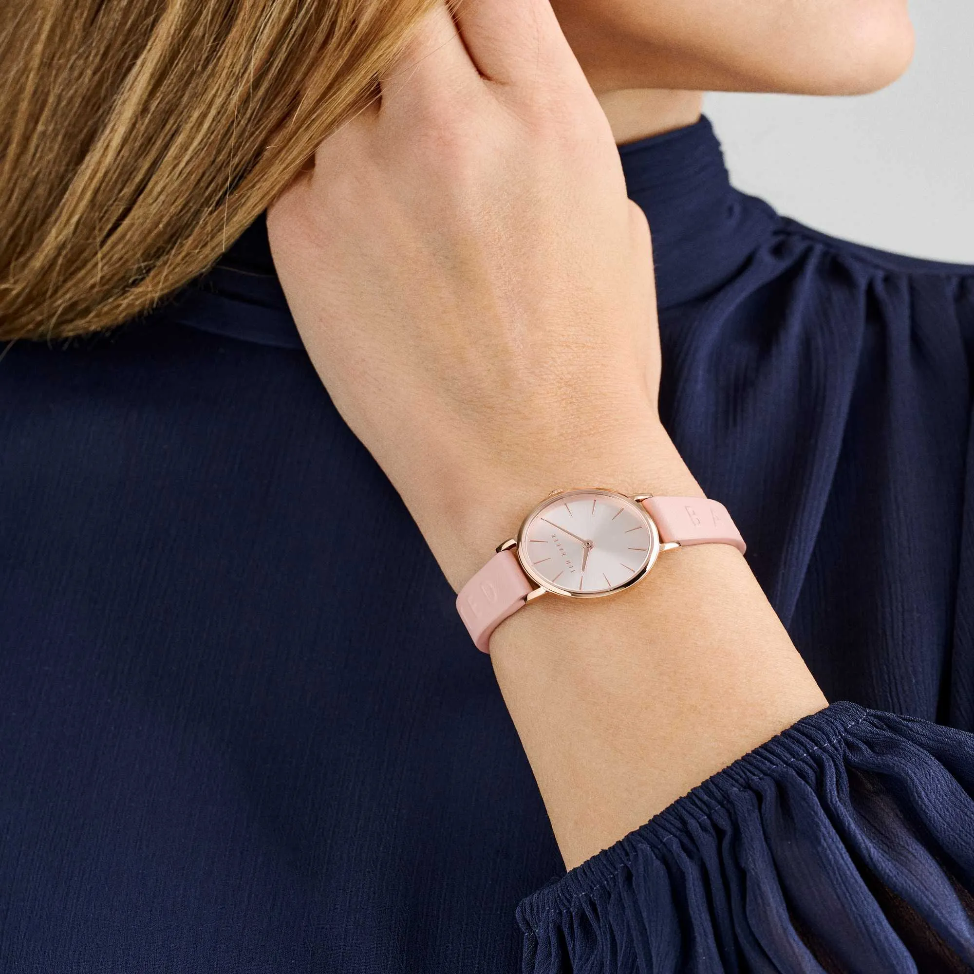 Ted Baker Ladies Classic Chic Pink Leather Watch BKPSTF402