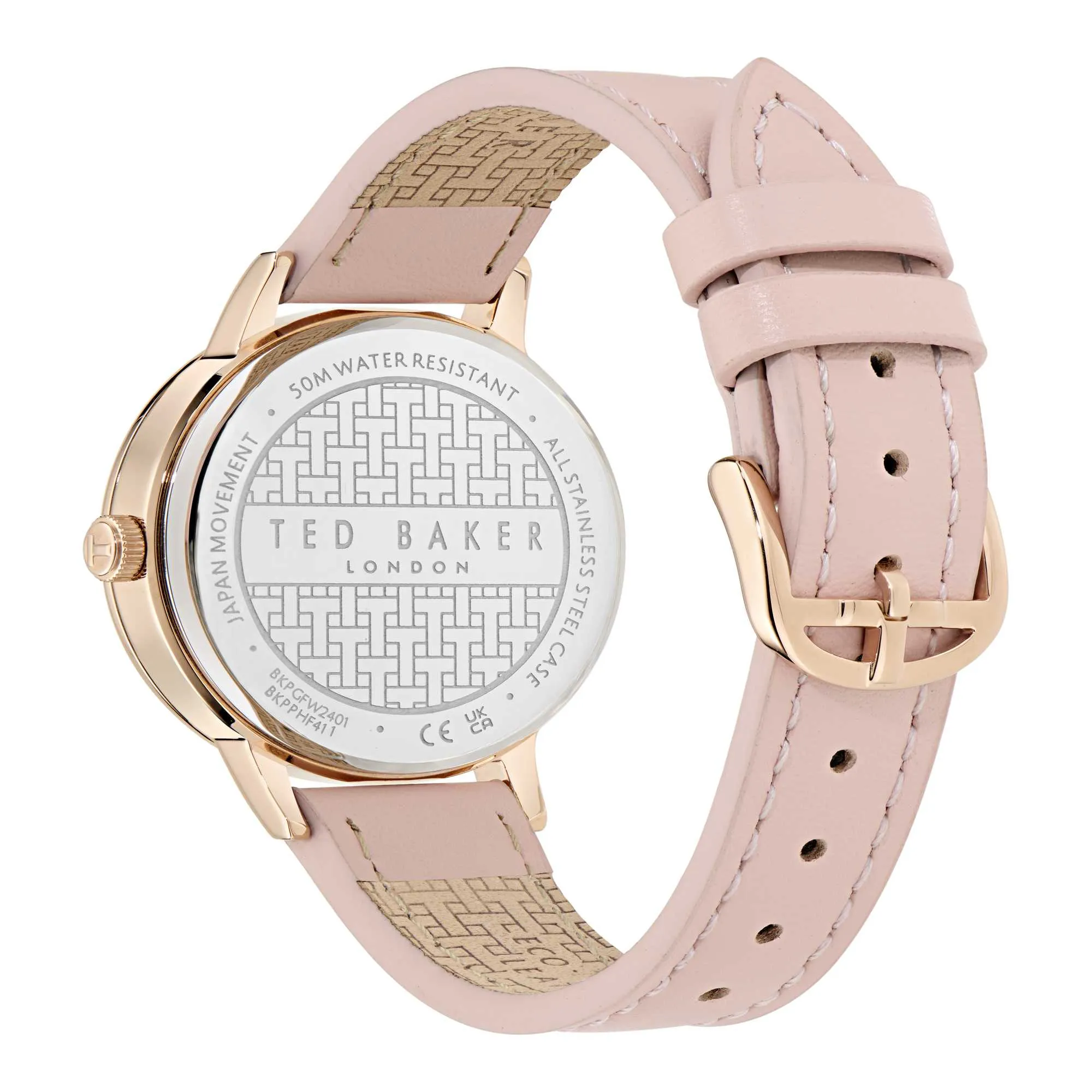 Ted Baker Ladies Iconic Pink Leather Watch BKGFW2401