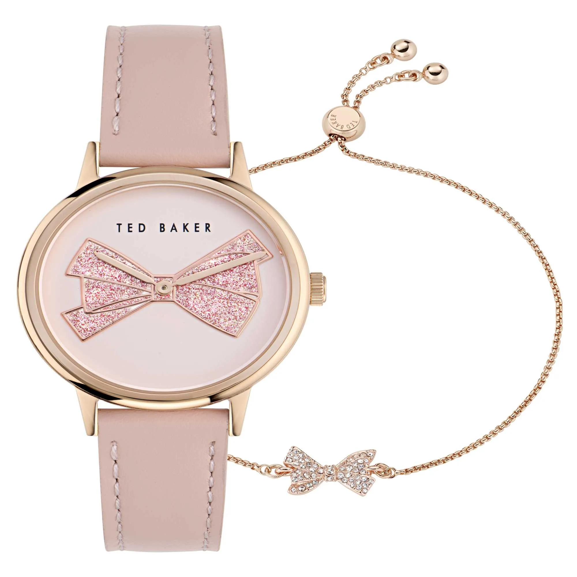 Ted Baker Ladies Iconic Pink Leather Watch BKGFW2401