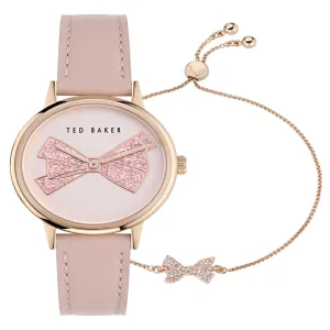 Ted Baker Ladies Iconic Pink Leather Watch BKGFW2401