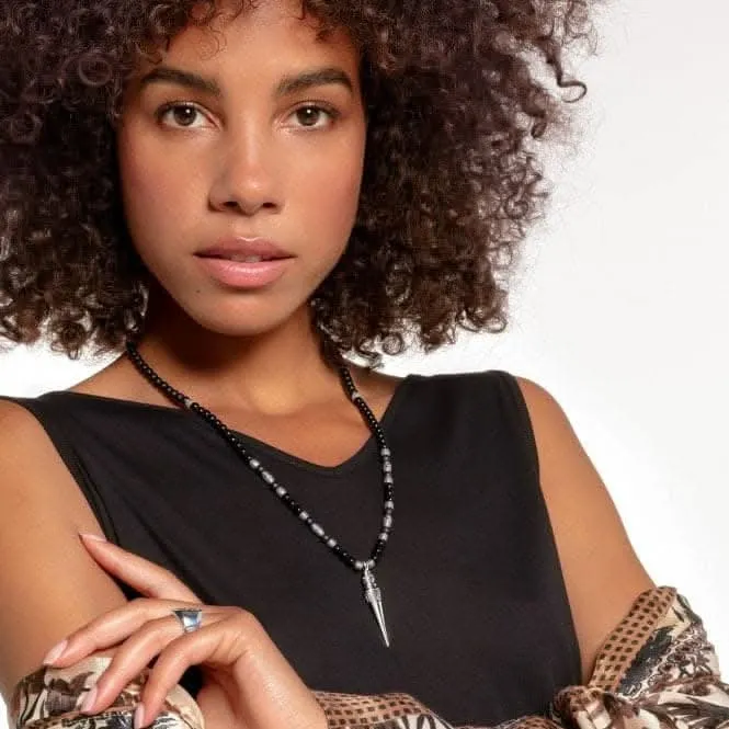 Thomas Sabo Black Mediation Beaded Necklace KE1908-811-11-L70v Thomas Sabo Necklaces