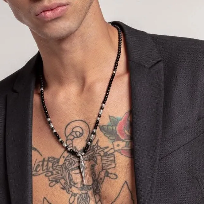 Thomas Sabo Black Mediation Beaded Necklace KE1908-811-11-L70v Thomas Sabo Necklaces
