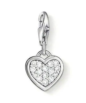 Thomas Sabo Jewellery Thomas Sabo Charm Club Sterling Silver Cubic Zirconia Heart Charm