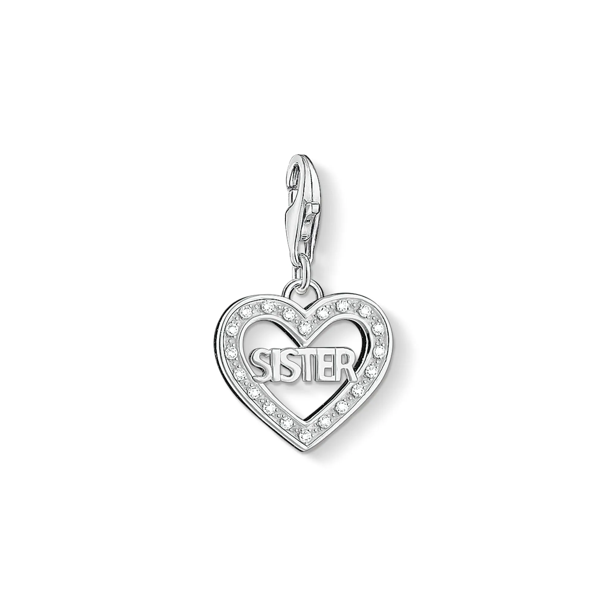 Thomas Sabo Jewellery Thomas Sabo Charm Club Sterling Silver Cubic Zirconia Sister Charm