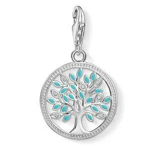 Thomas Sabo Jewellery Thomas Sabo Charm Club Sterling Silver Enamel Tree Of Love Charm